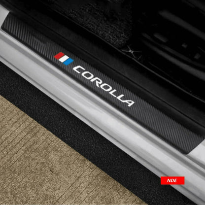 DOOR SILL AREA PROTECTION CARBON FIBER STICKER COROLLA - ndestore.com