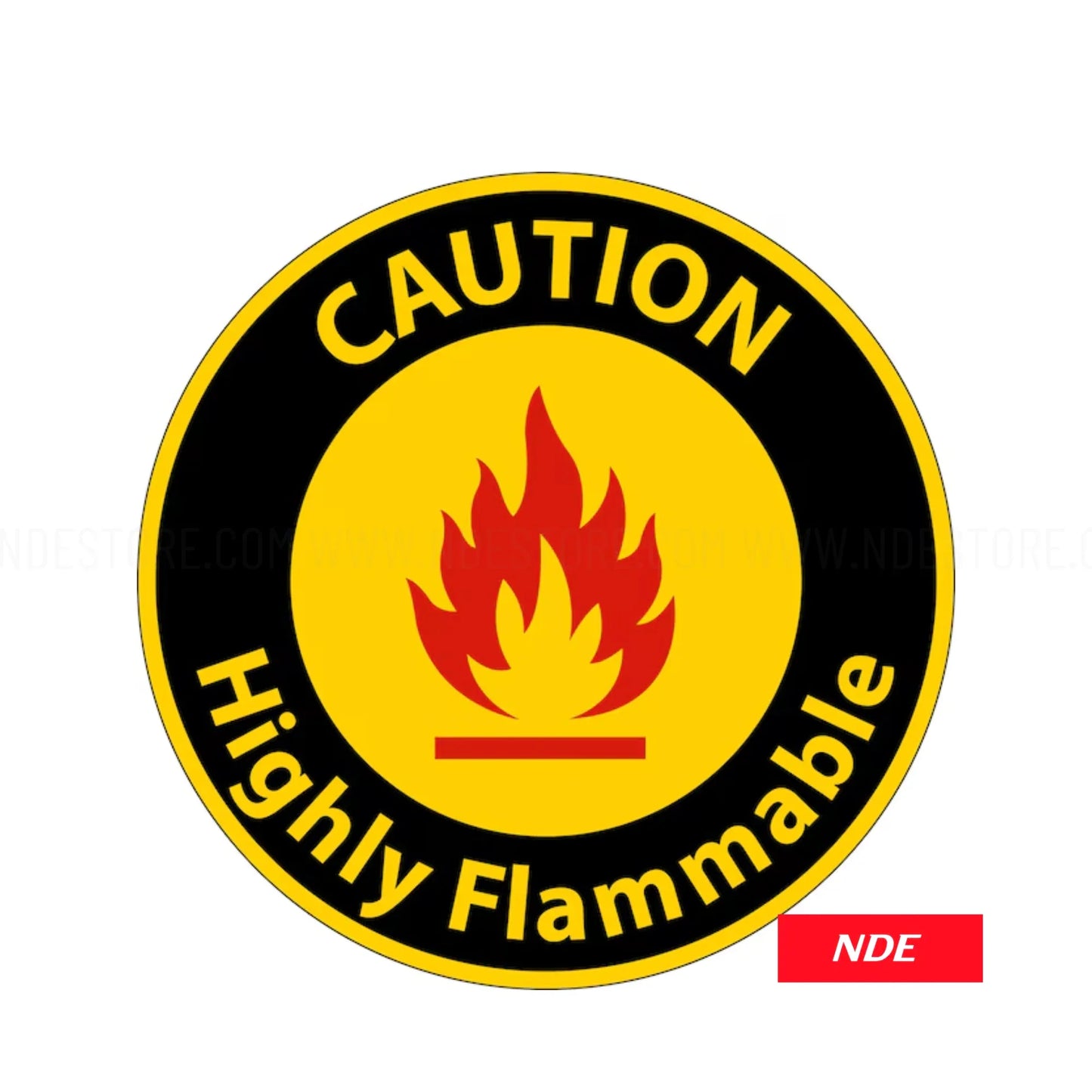 STICKER DECAL CAUTION HIGHLY FLAMMABLE