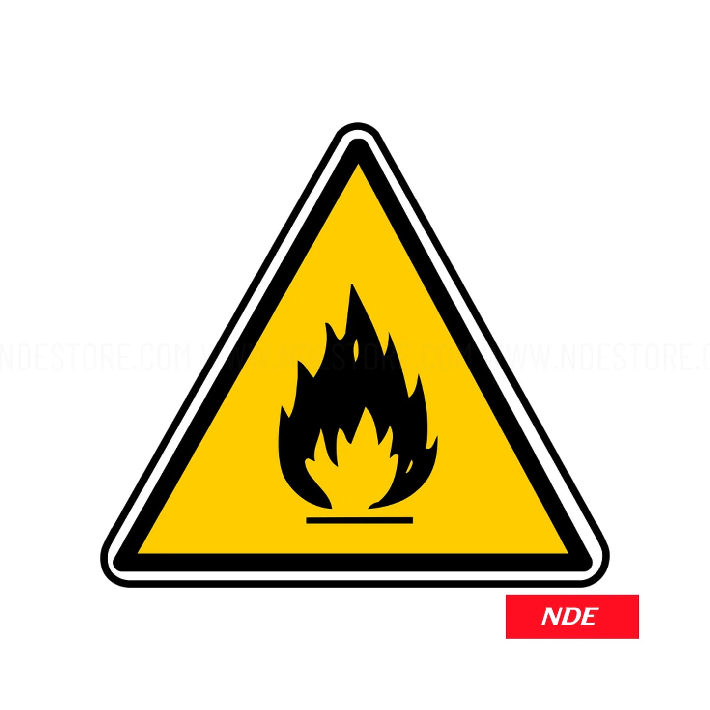 STICKER DECAL CAUTION FIRE