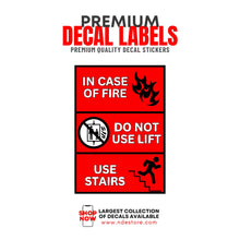 STICKER DECAL FIRE WARNING