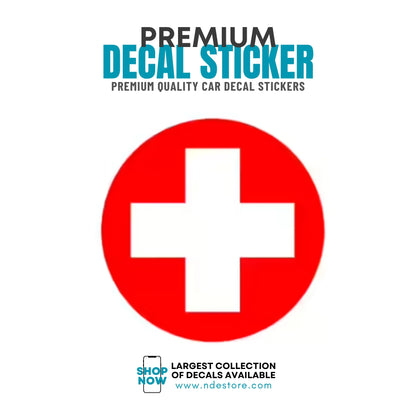 STICKER DECAL RED CROSS