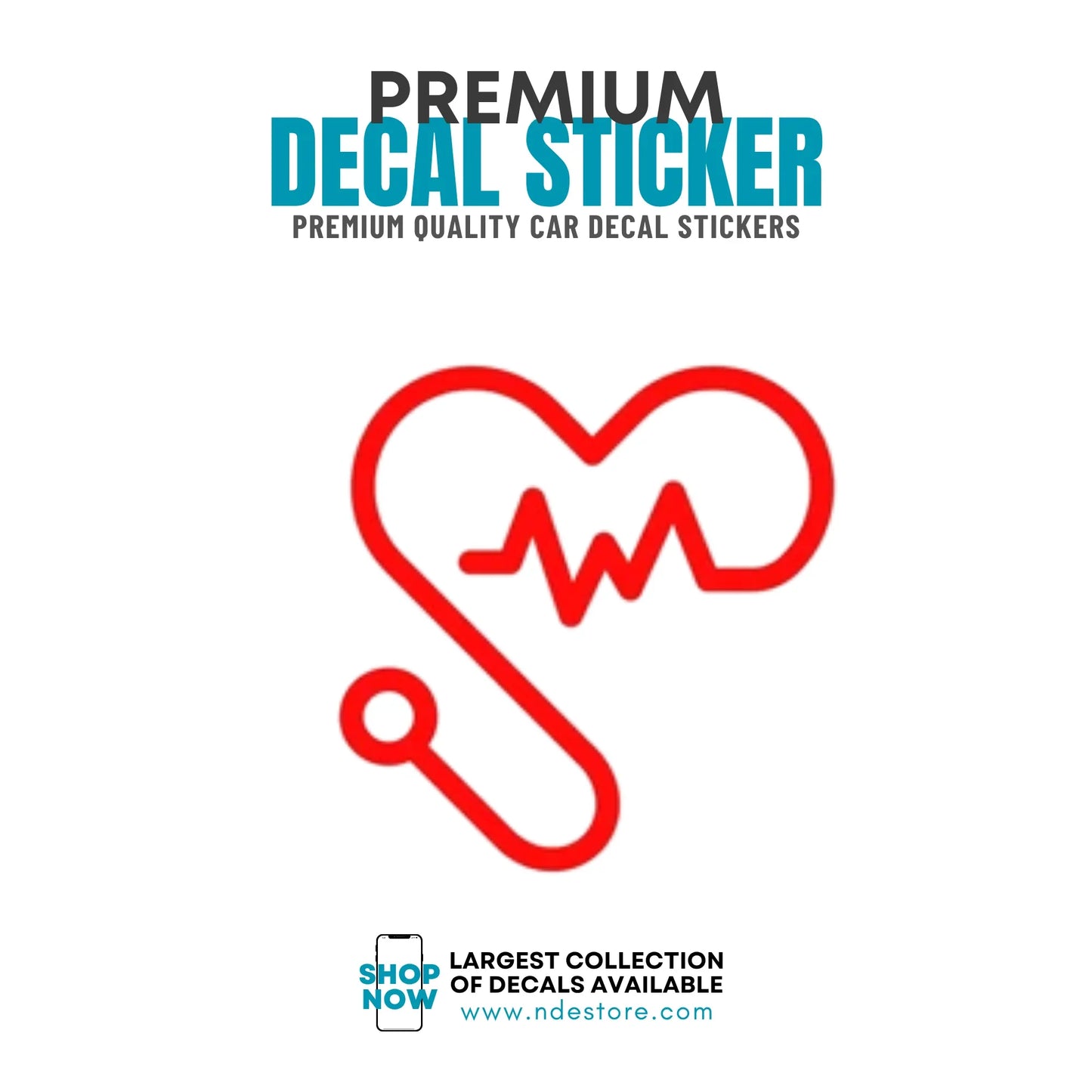 STICKER DECAL HEARTBEAT