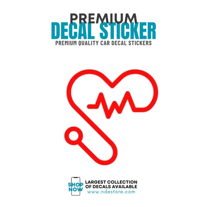 STICKER DECAL HEARTBEAT