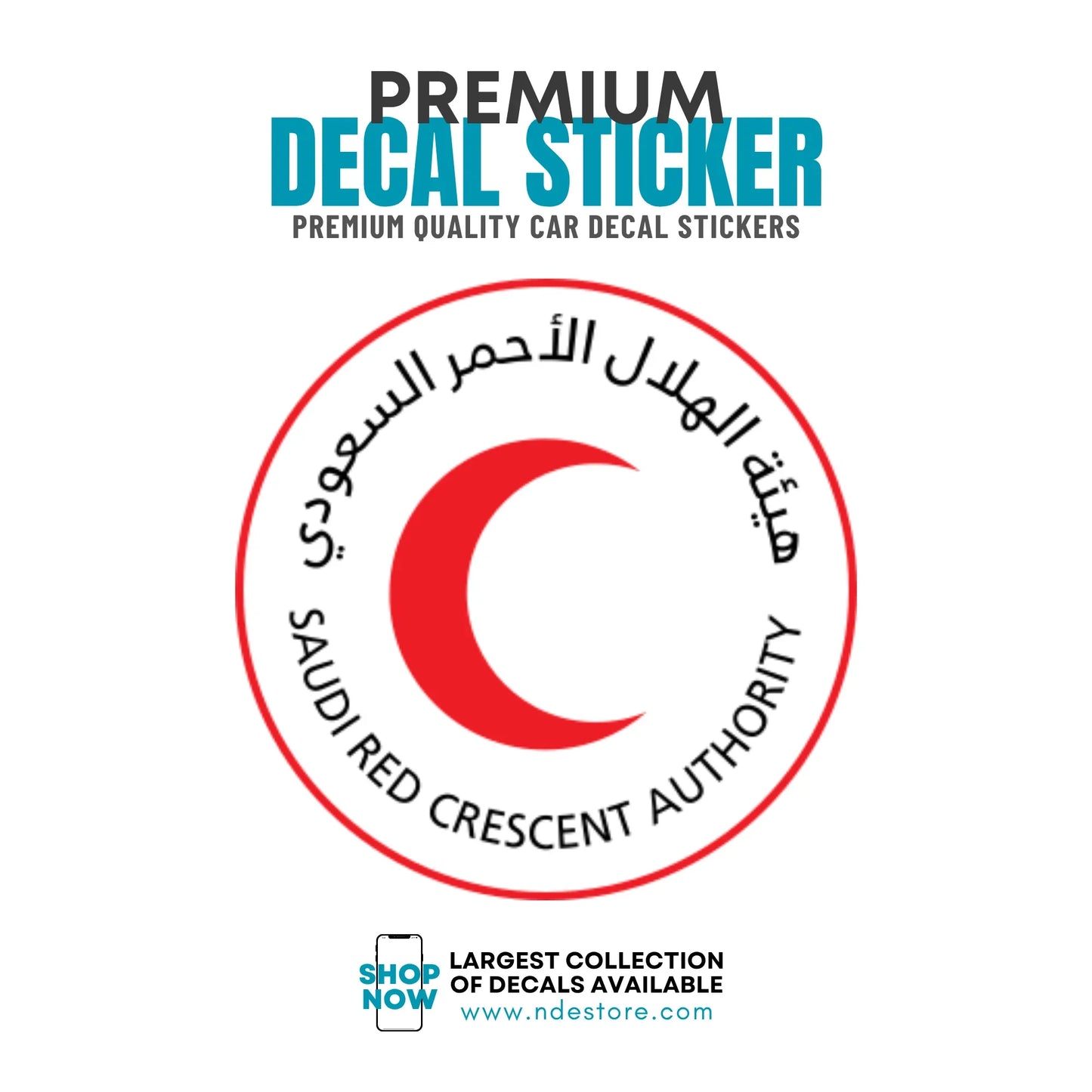 STICKER DECAL SAUDI RED CRESCENT