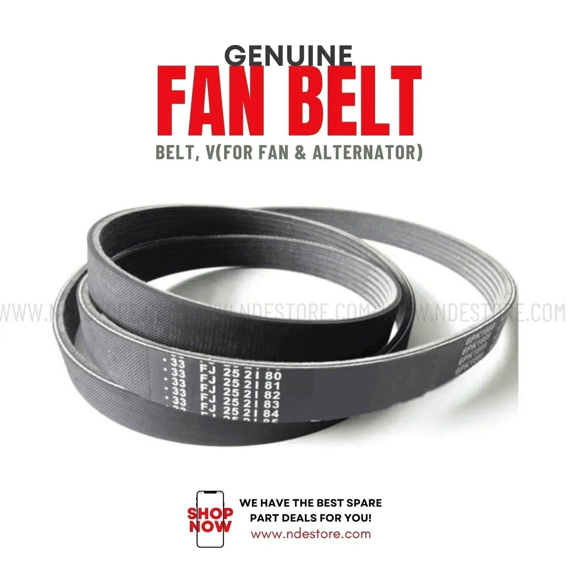 BELT V (FOR FAN & ALTERNATOR) GENUINE FOR TOYOTA YARIS - ndestore.com