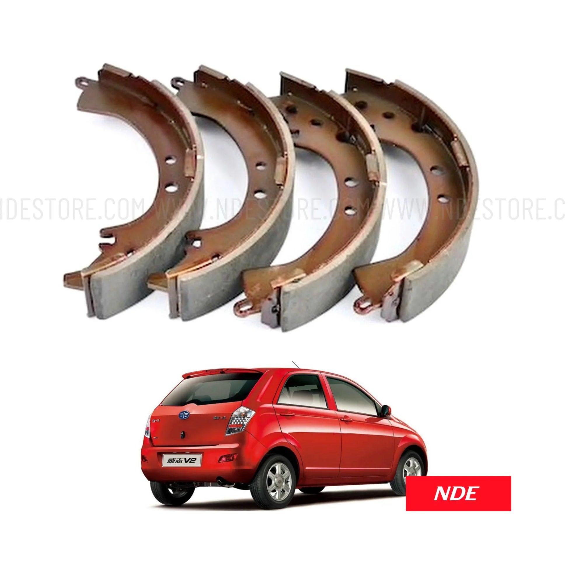 BRAKE SHOE KIT REAR IMPORTED FOR FAW V2 - ndestore.com