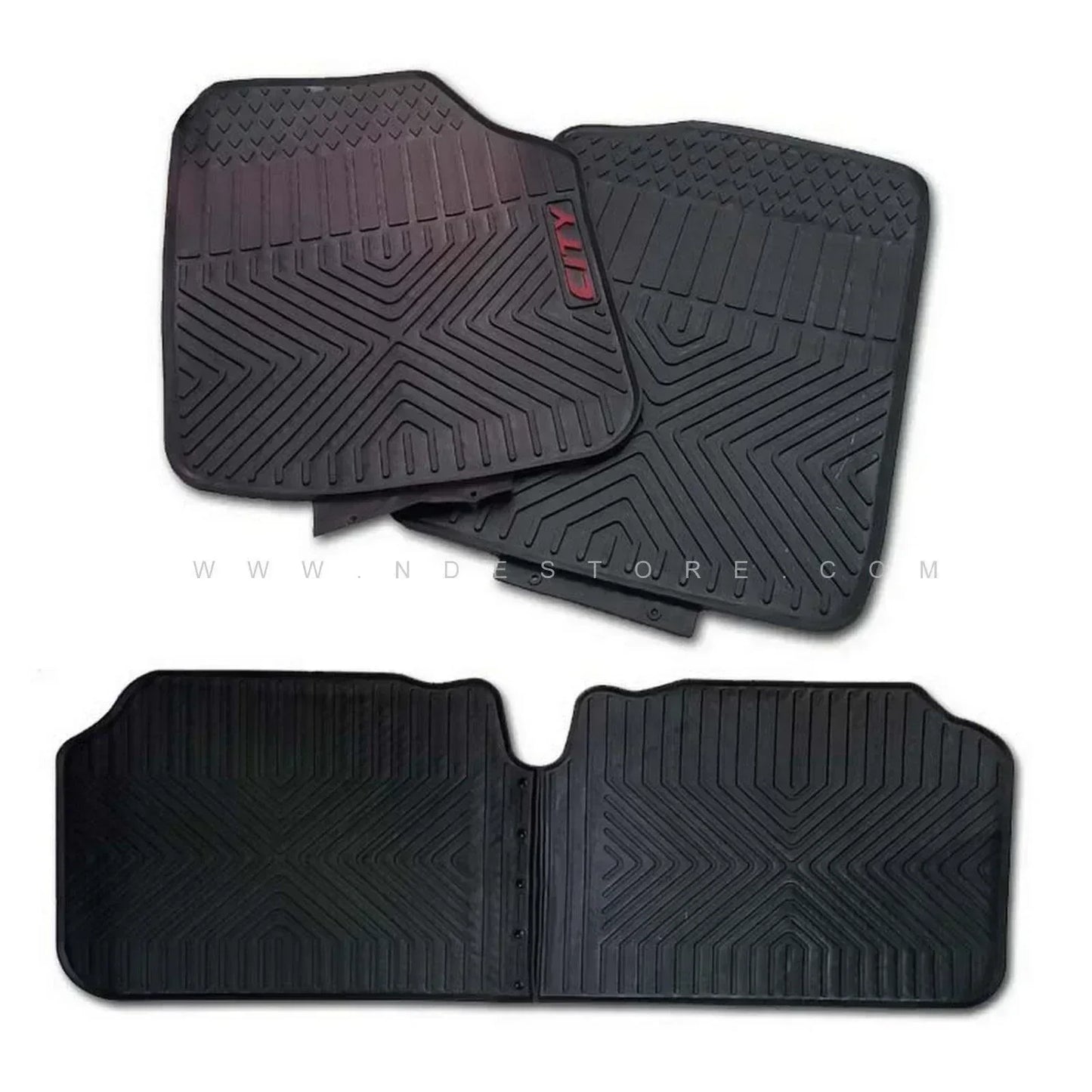 FLOOR MAT RUBBER / LATEX ANTI SLIP SILICONE FOR HONDA CITY (2008-2021) (IMPORTED) - ndestore.com