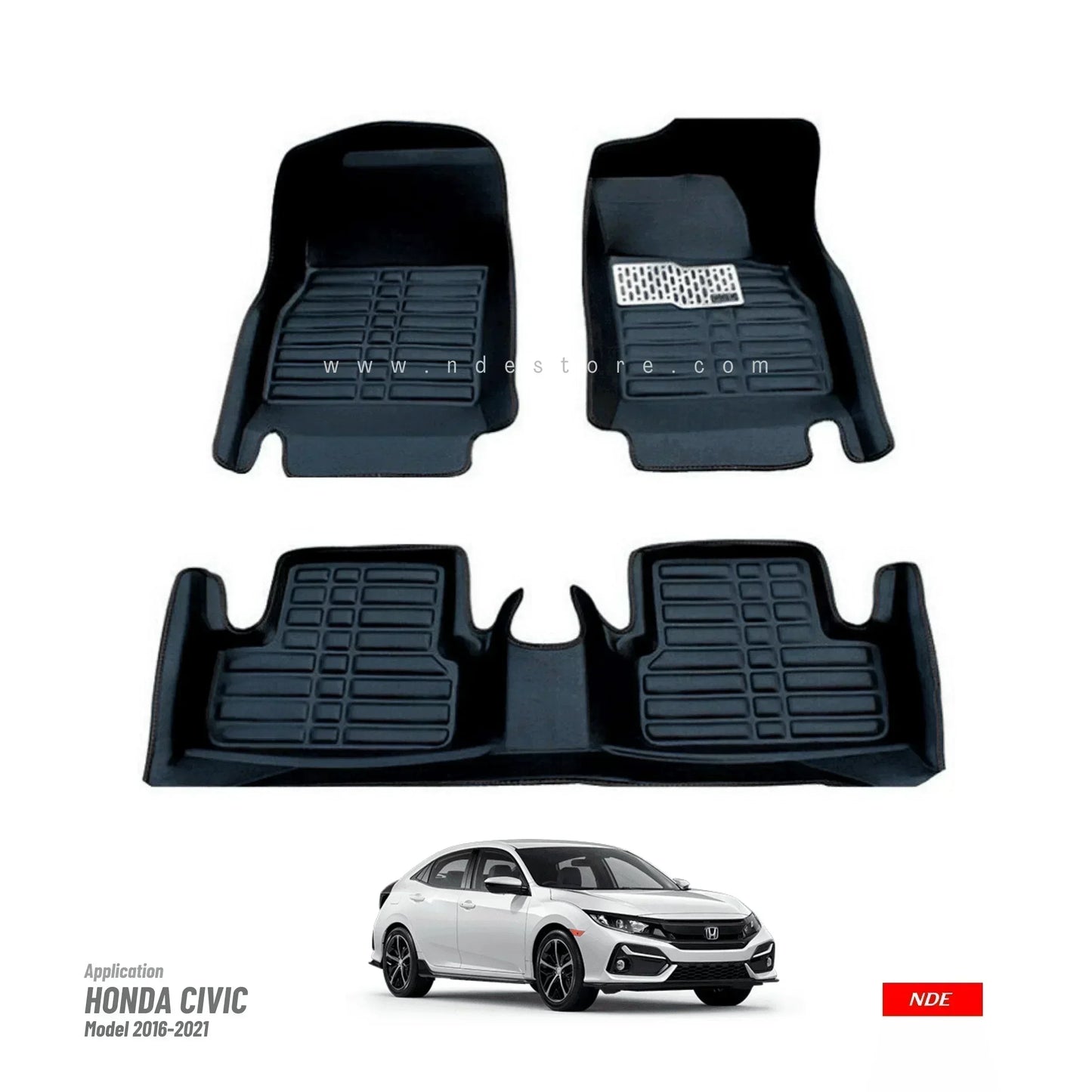 FLOOR MAT 5D STYLE FOR HONDA CIVIC (2016-2021) - ndestore.com