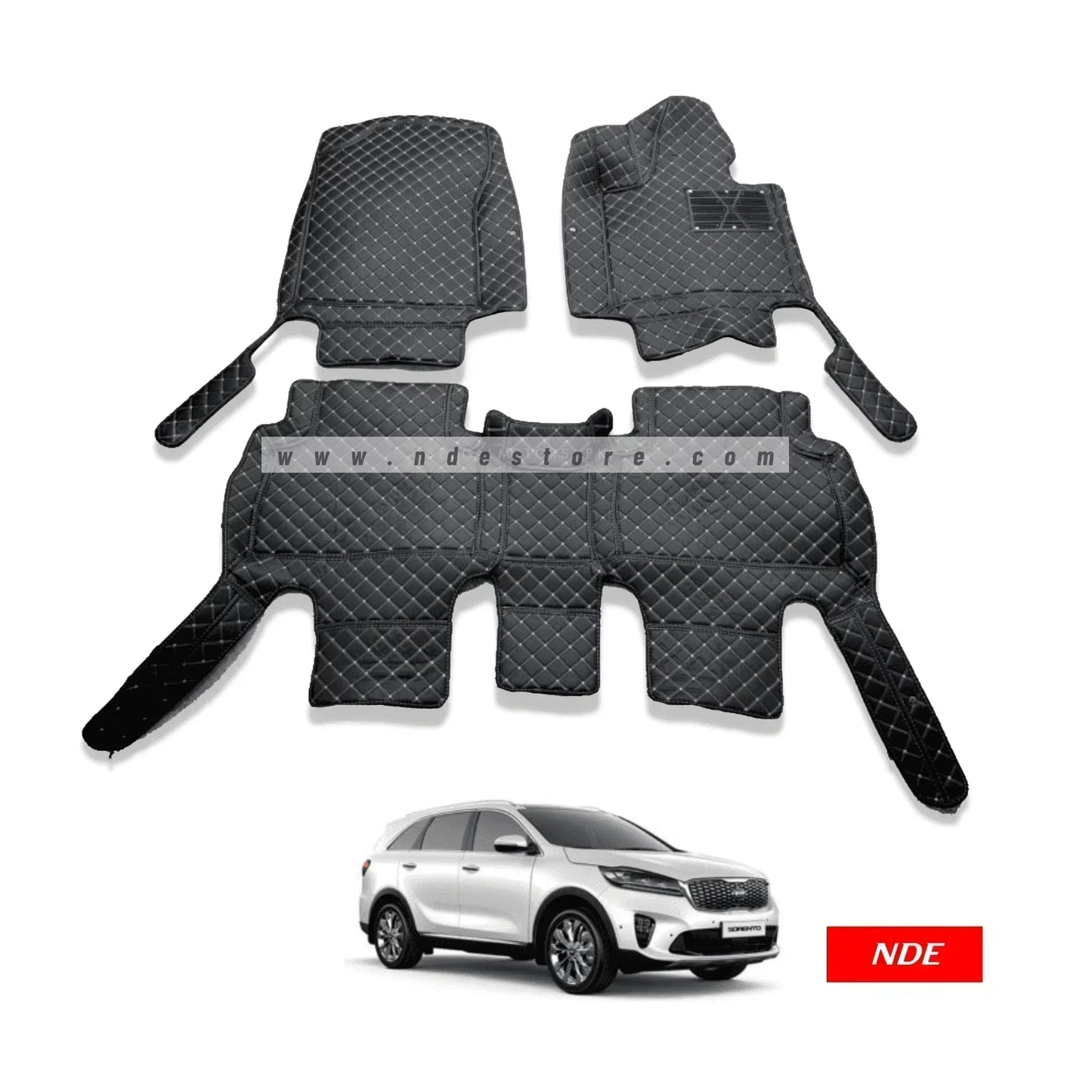 FLOOR MAT 7D STYLE FOR KIA SORENTO (3 PIECES) - ndestore.com