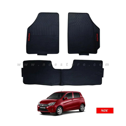 FLOOR MAT RUBBER / LATEX ANTI SLIP SILICONE FOR SUZUKI CULTUS (2018-2025) (IMPORTED) - ndestore.com