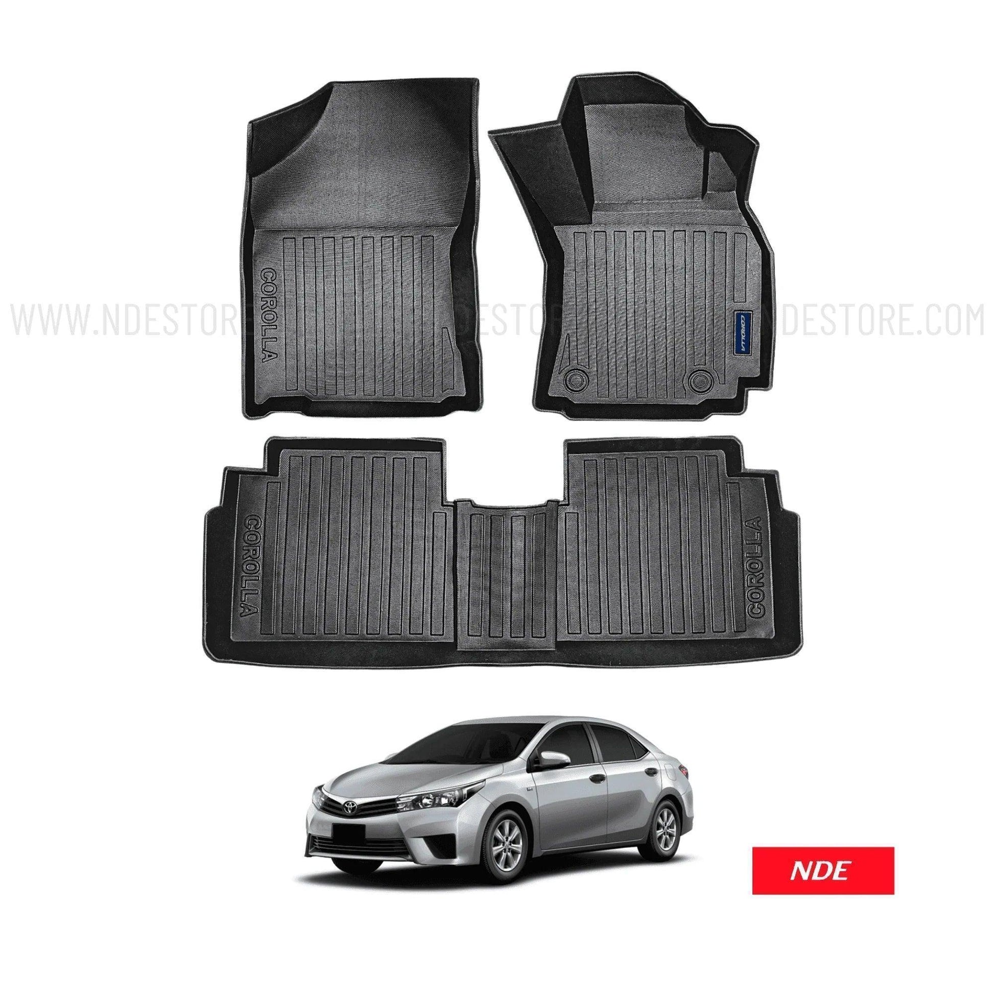 FLOOR MAT TPE STYLE PREMIUM QUALITY FOR TOYOTA COROLLA (2018-2025) - ndestore.com
