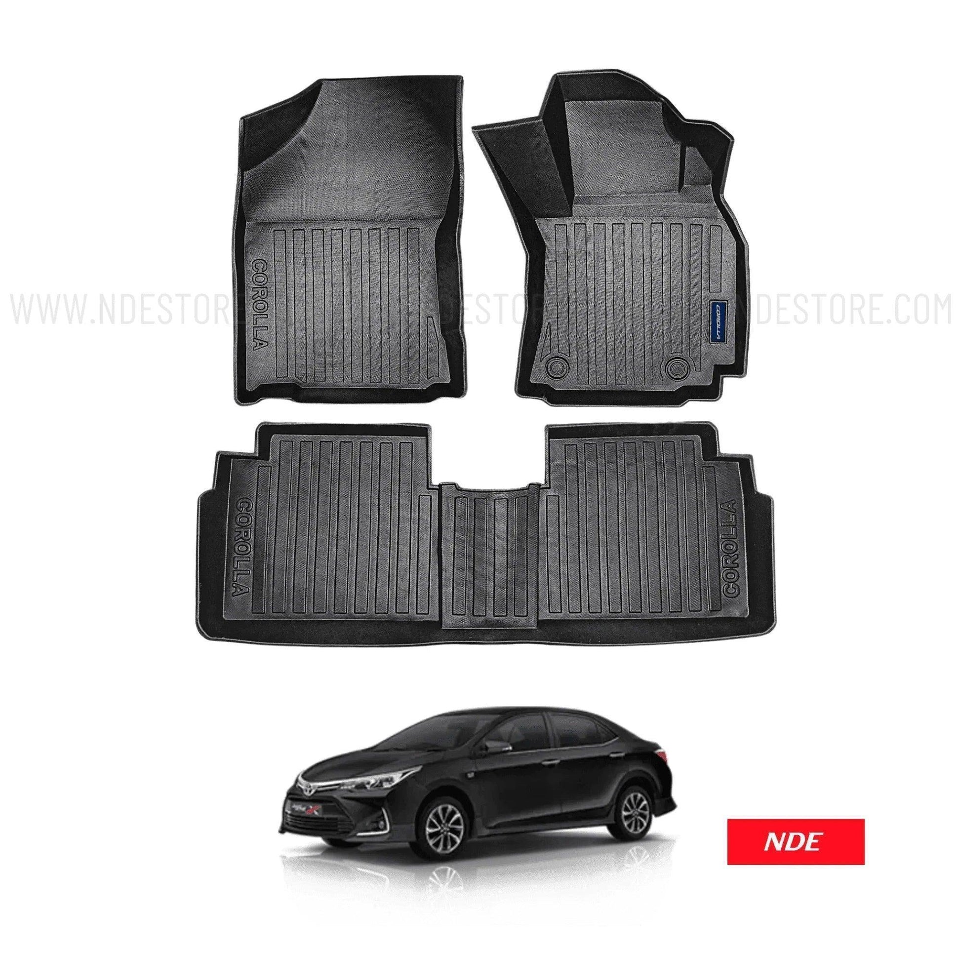 FLOOR MAT TPE STYLE PREMIUM QUALITY FOR TOYOTA COROLLA (2018-2025) - ndestore.com