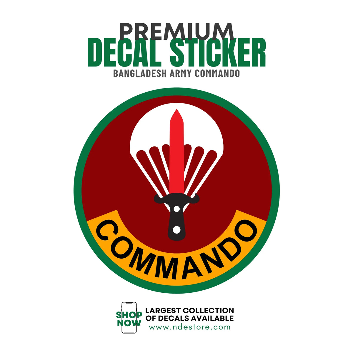 Sticker Decal Army Commando - Shop Now – ndestore.com