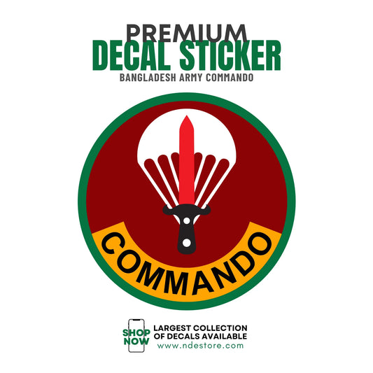 STICKER DECAL ARMY COMMANDO