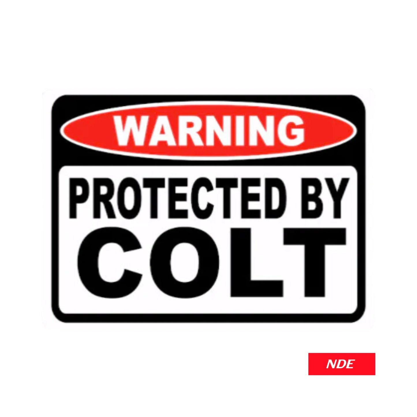 STICKER DECAL PROTECTED BY COLT