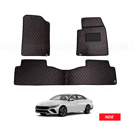 FLOOR MAT PREMIUM QUALITY FLAT 7D STYLE FOR HYUNDAI ELANTRA 2025
