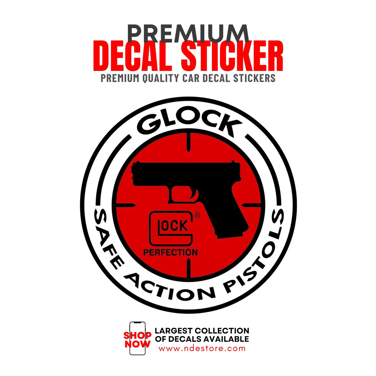 STICKER DECAL GLOCK SAFE ACTION