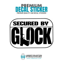 STICKER DECAL GLOCK SECURED BY