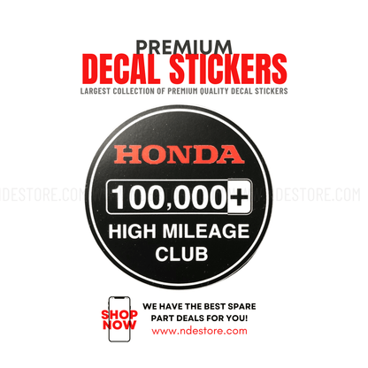 STICKER HIGH MILEAGE CLUB HONDA - ndestore.com