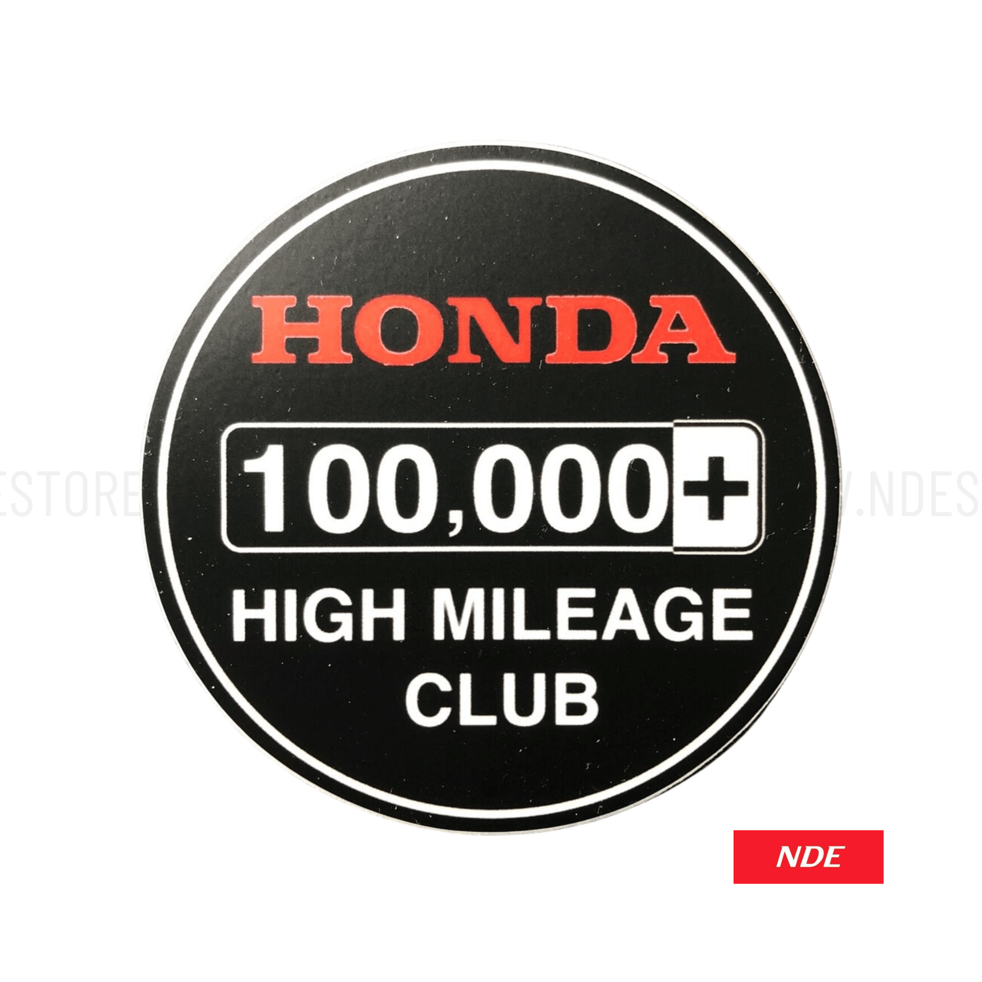 STICKER HIGH MILEAGE CLUB HONDA - ndestore.com