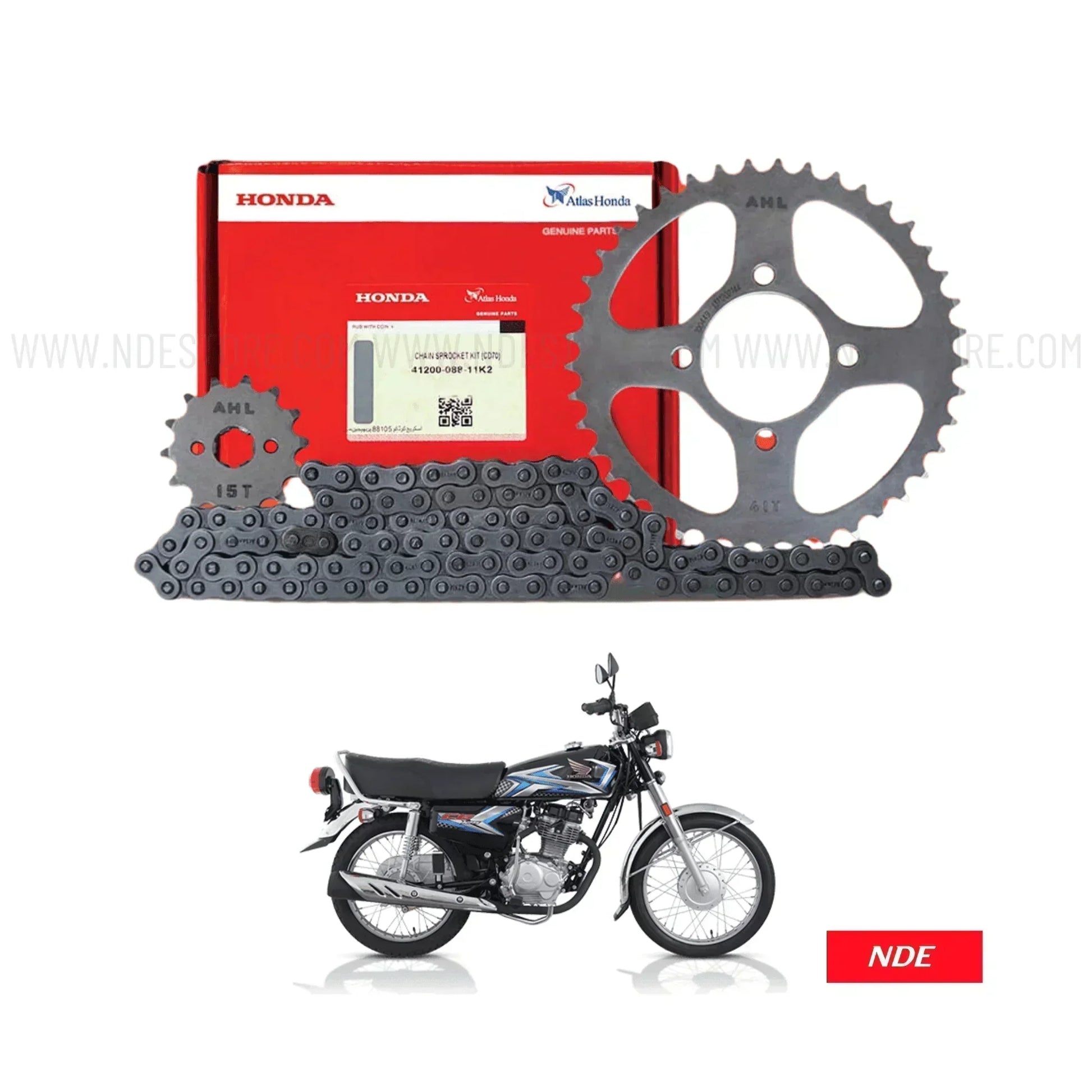 CHAIN SPROKET KIT ASSY FOR HONDA CG125 –