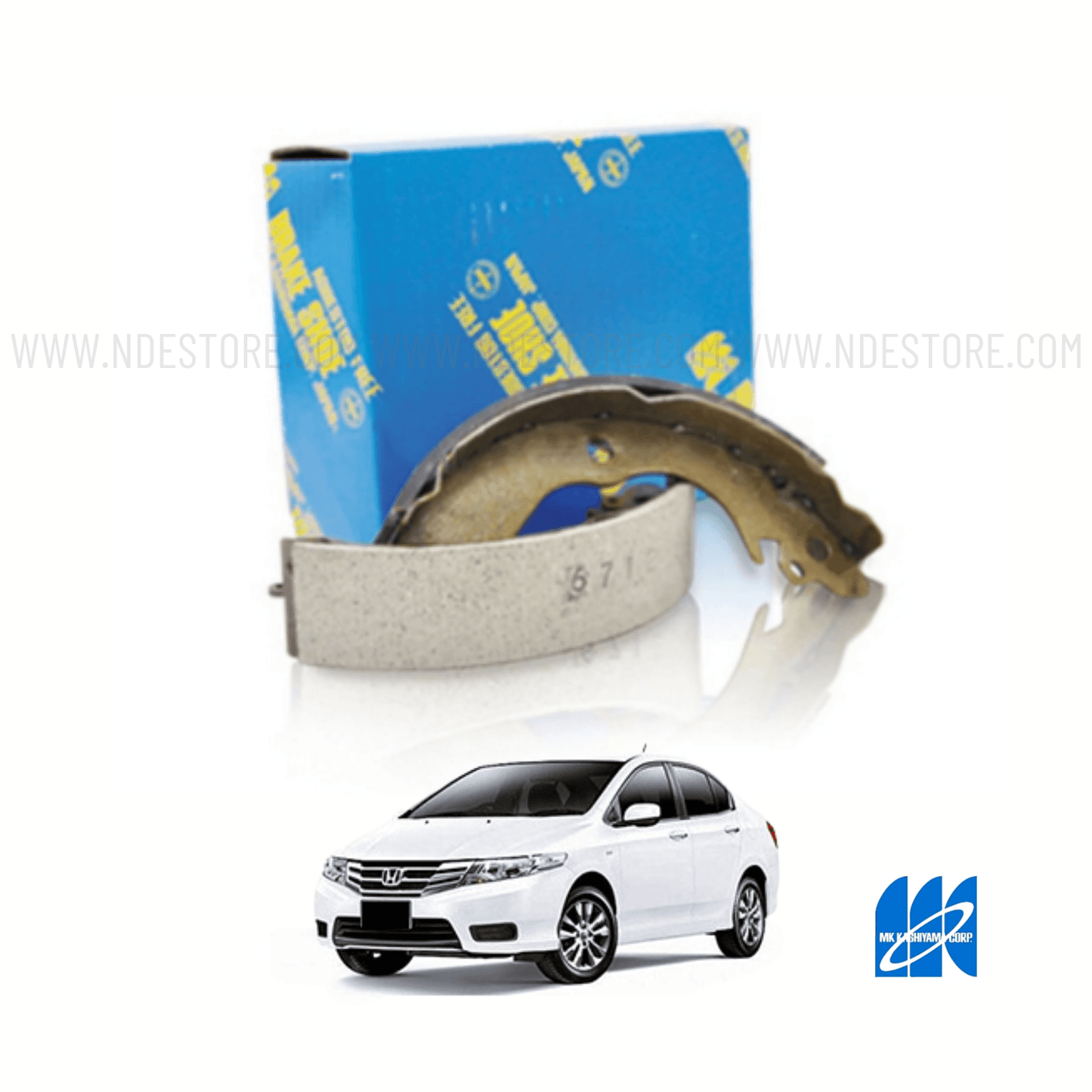 BRAKE SHOE KIT REAR MK JAPAN FOR HONDA CITY (2008-2025) - ndestore.com