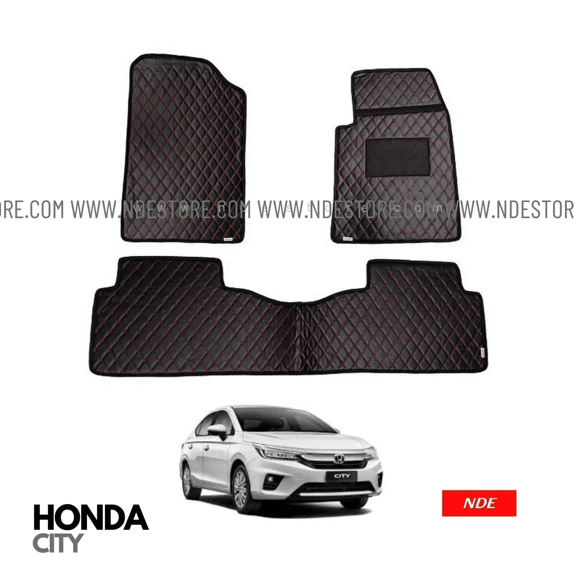 FLOOR MAT PREMIUM QUALITY FLAT 7D STYLE FOR HONDA CITY (2021-2025) - ndestore.com