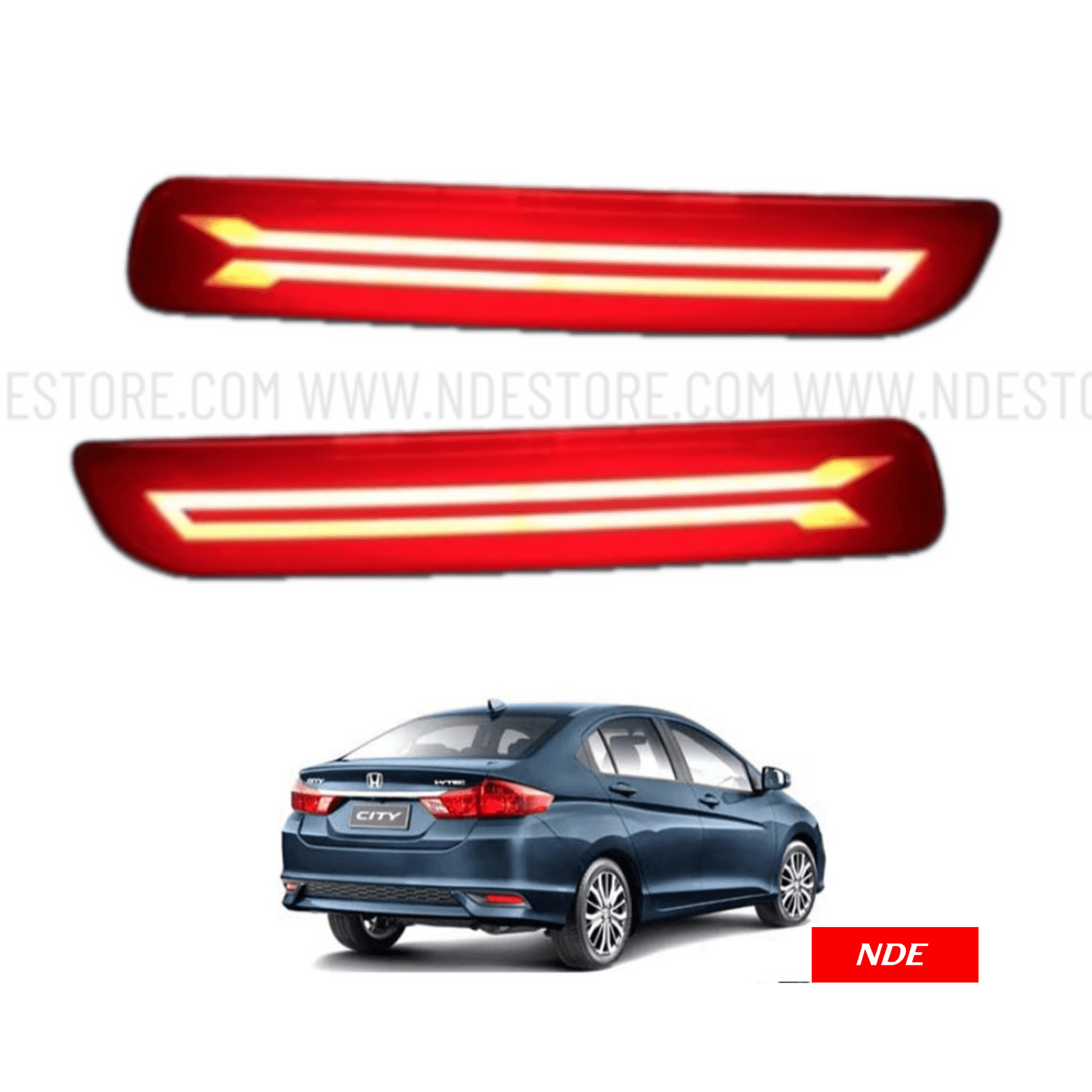 REAR BUMPER LIGHT SET LAVA STYLE FOR HONDA CITY (2021-2025) - ndestore.com