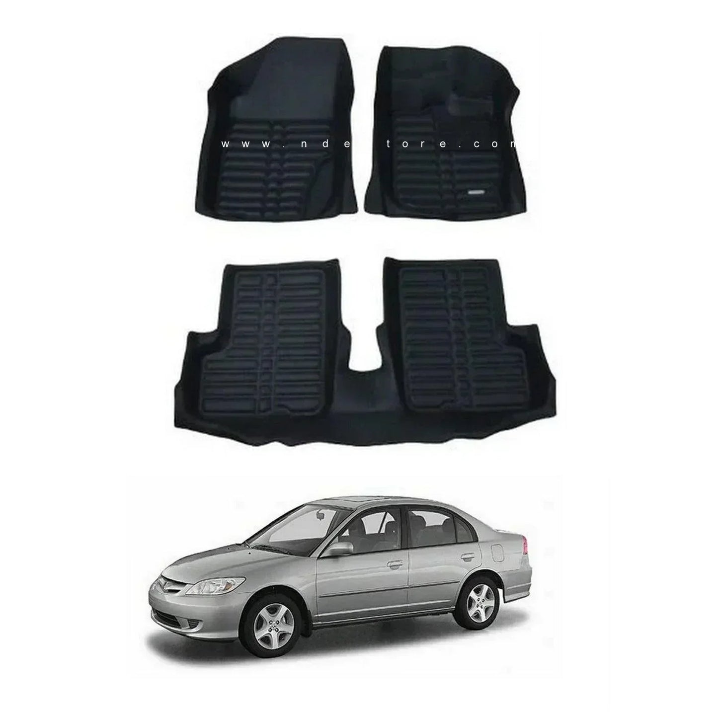 FLOOR MAT 5D STYLE FOR HONDA CIVIC (2002-2006) - ndestore.com