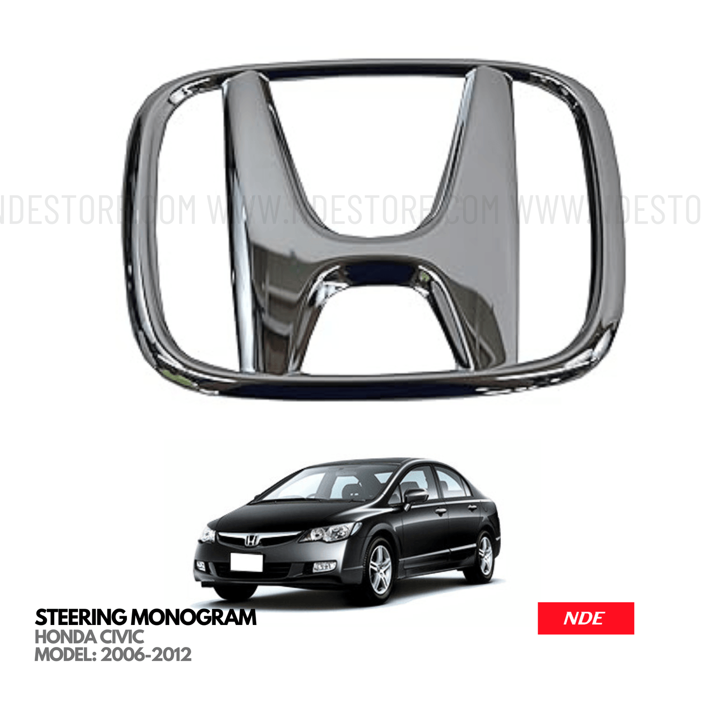 MONOGRAM STEERING FOR HONDA CIVIC (2006-2012) - ndestore.com