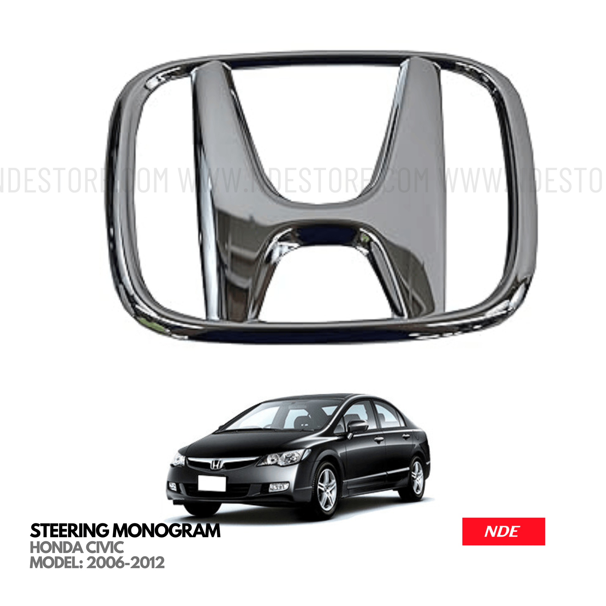 MONOGRAM STEERING FOR HONDA CIVIC (2006-2012) - ndestore.com