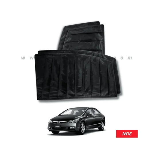 SUN SHADE BLACK WRINKLE FOR HONDA CIVIC (2006-2012) - ndestore.com