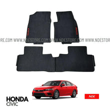 FLOOR MAT RUBBER / LATEX ANTI SLIP SILICONE BLACK FOR HONDA CIVIC (2021-2025) - ndestore.com