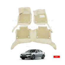 FLOOR MAT 9D STYLE BEIGE FOR HONDA CIVIC (2021-2025) - ndestore.com