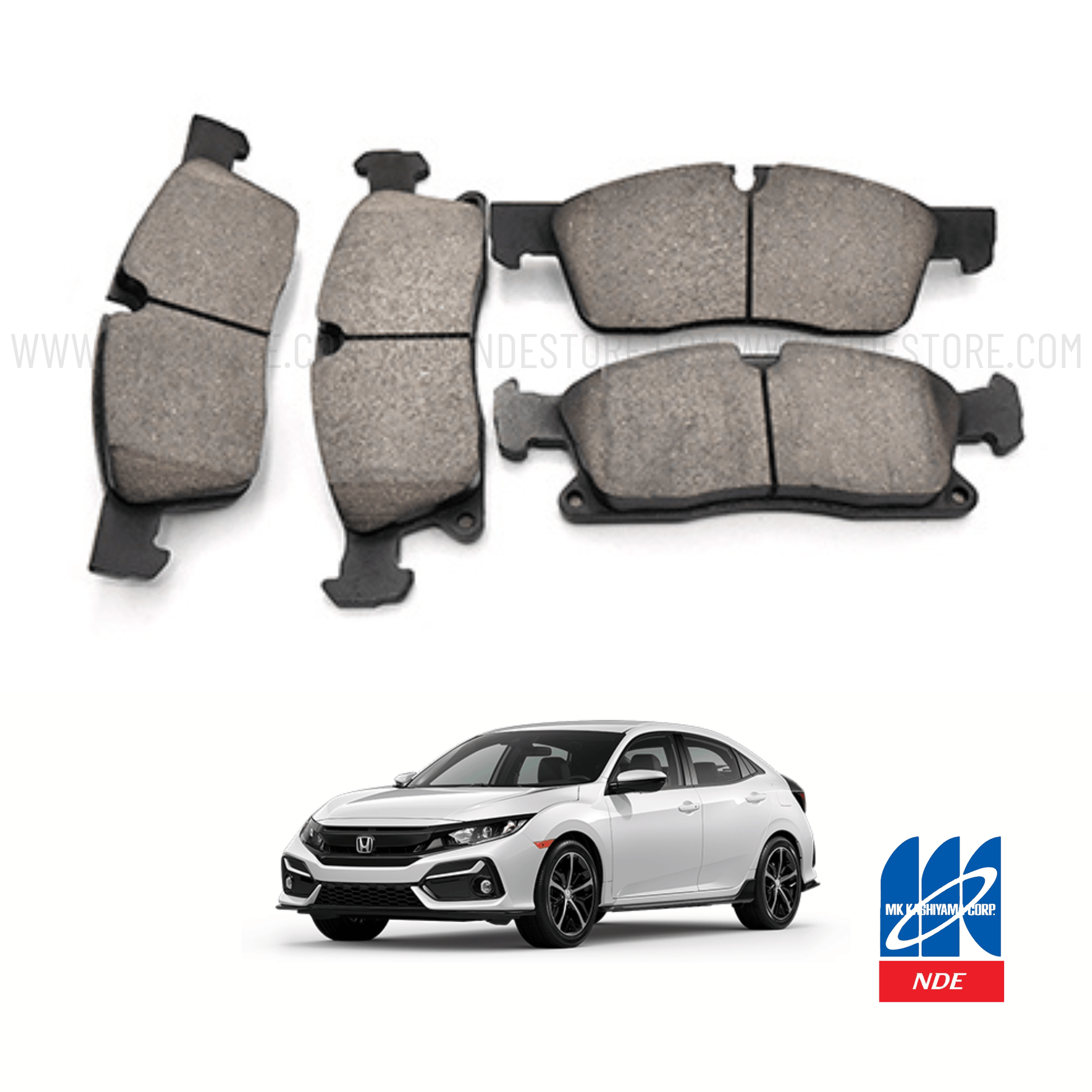 BRAKE DISC PAD SET REAR MK JAPAN FOR HONDA CIVIC (2016-2021) - ndestore.com