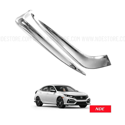 FOG LIGHT CHROME TRIM UPPER FOR HONDA CIVIC (2016-2021) - ndestore.com