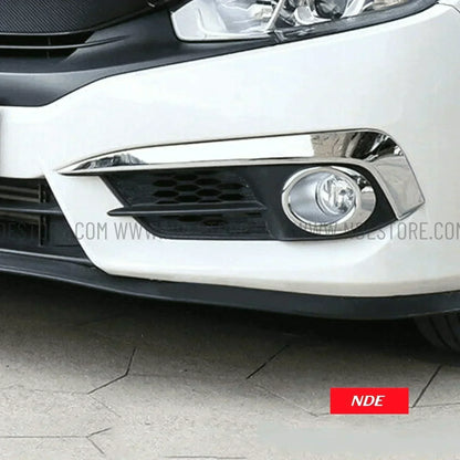 FOG LIGHT CHROME TRIM UPPER FOR HONDA CIVIC (2016-2021) - ndestore.com