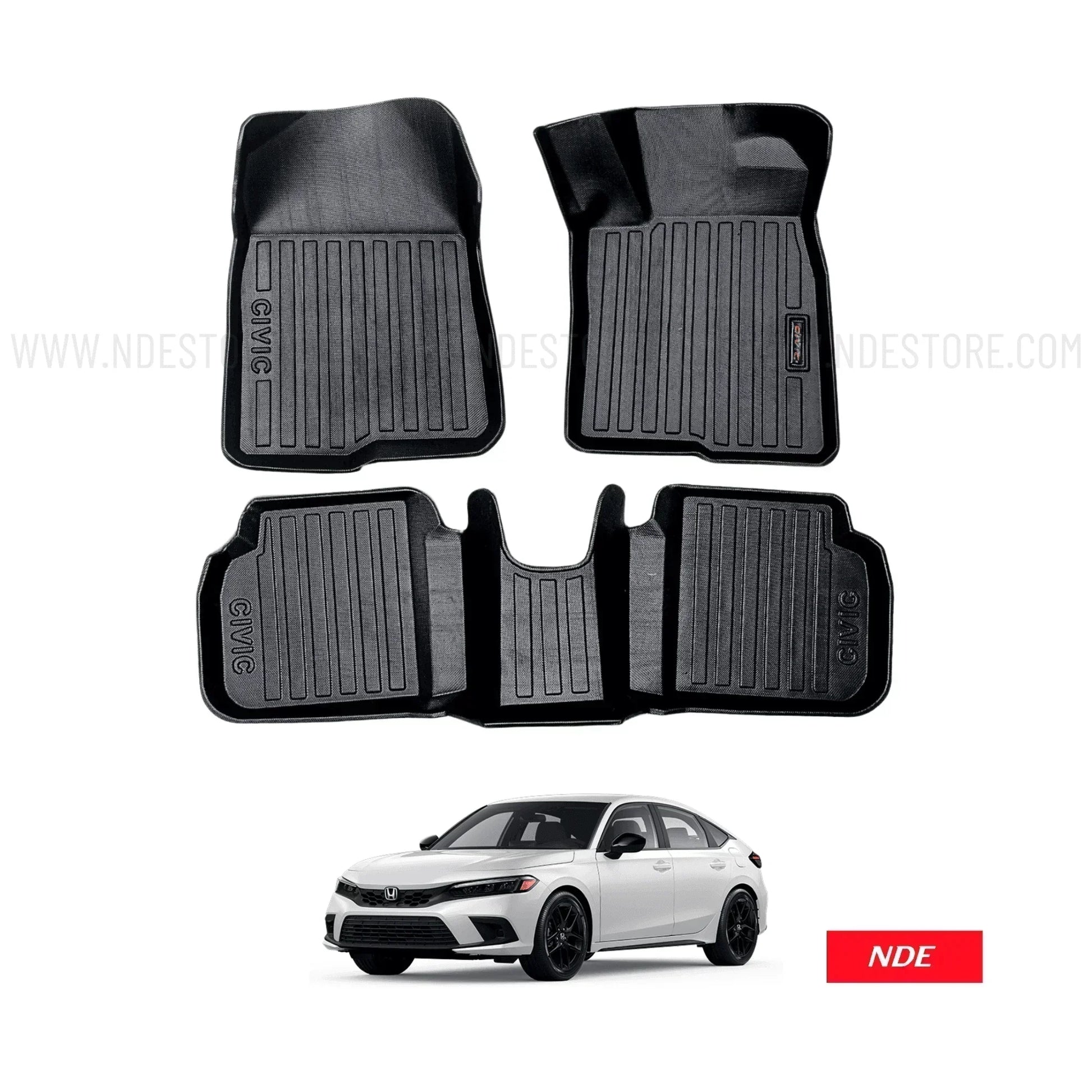 FLOOR MAT TPE STYLE PREMIUM QUALITY FOR HONDA CIVIC (2021-2025) - ndestore.com