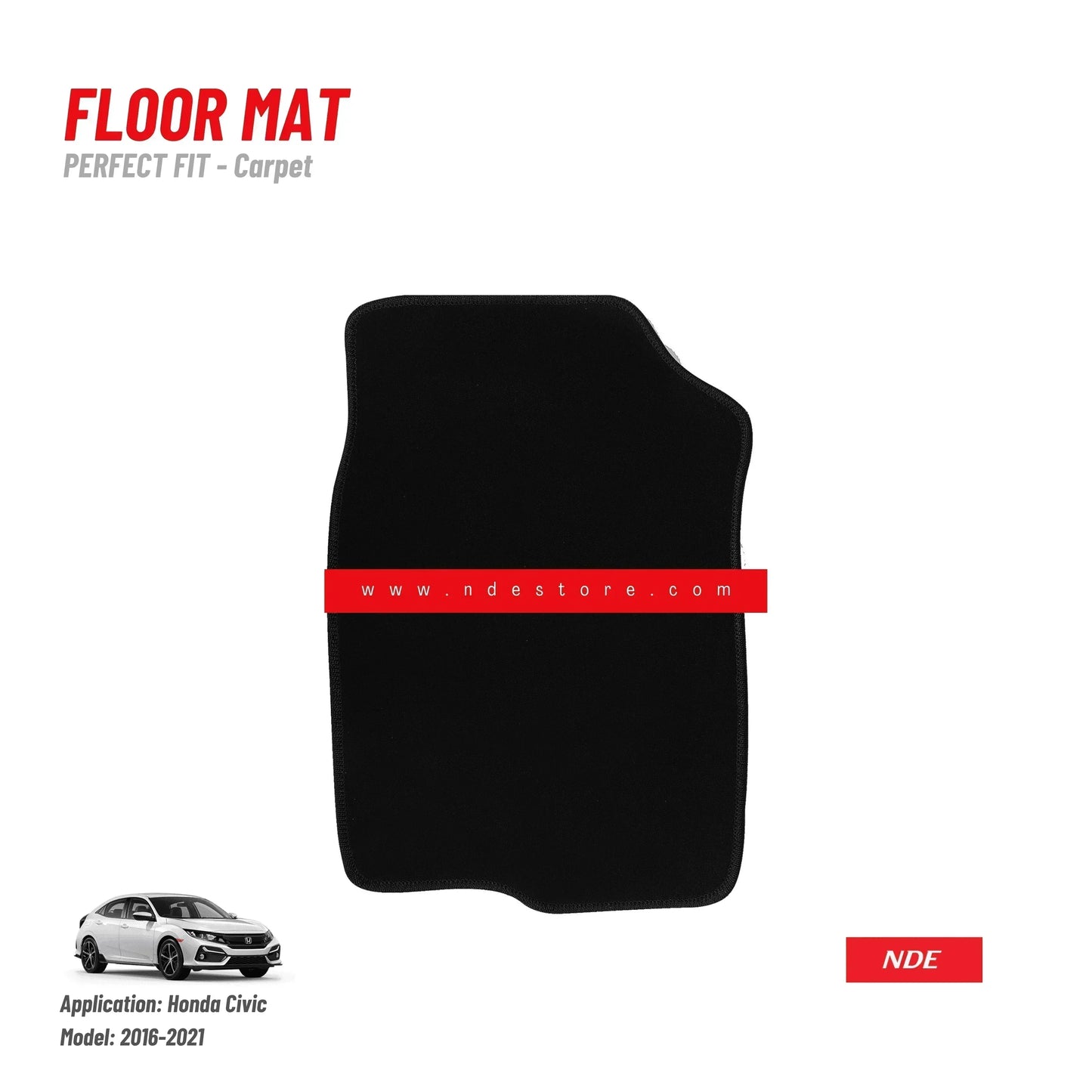 FLOOR MAT PREMIUM QUALITY FOR HONDA CIVIC (2016-2022) - ndestore.com