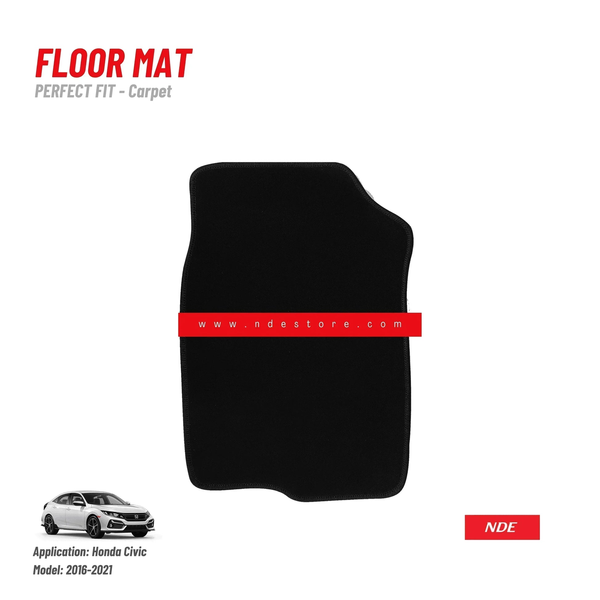 FLOOR MAT PREMIUM QUALITY FOR HONDA CIVIC (2016-2022) - ndestore.com
