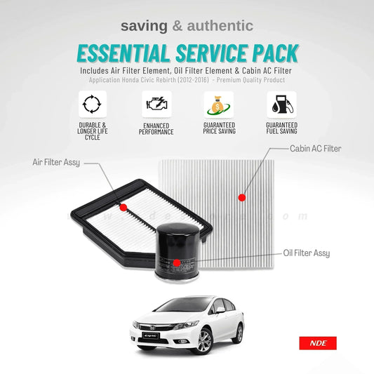 ESSENTIAL FILTER PACK FOR HONDA CIVIC (2012-2016) - ndestore.com