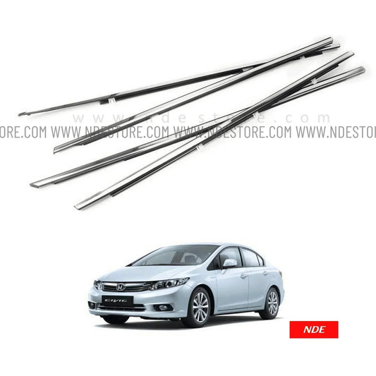 WEATHER STRIP CHROME COVER FOR HONDA CIVIC (2012-2016) - ndestore.com