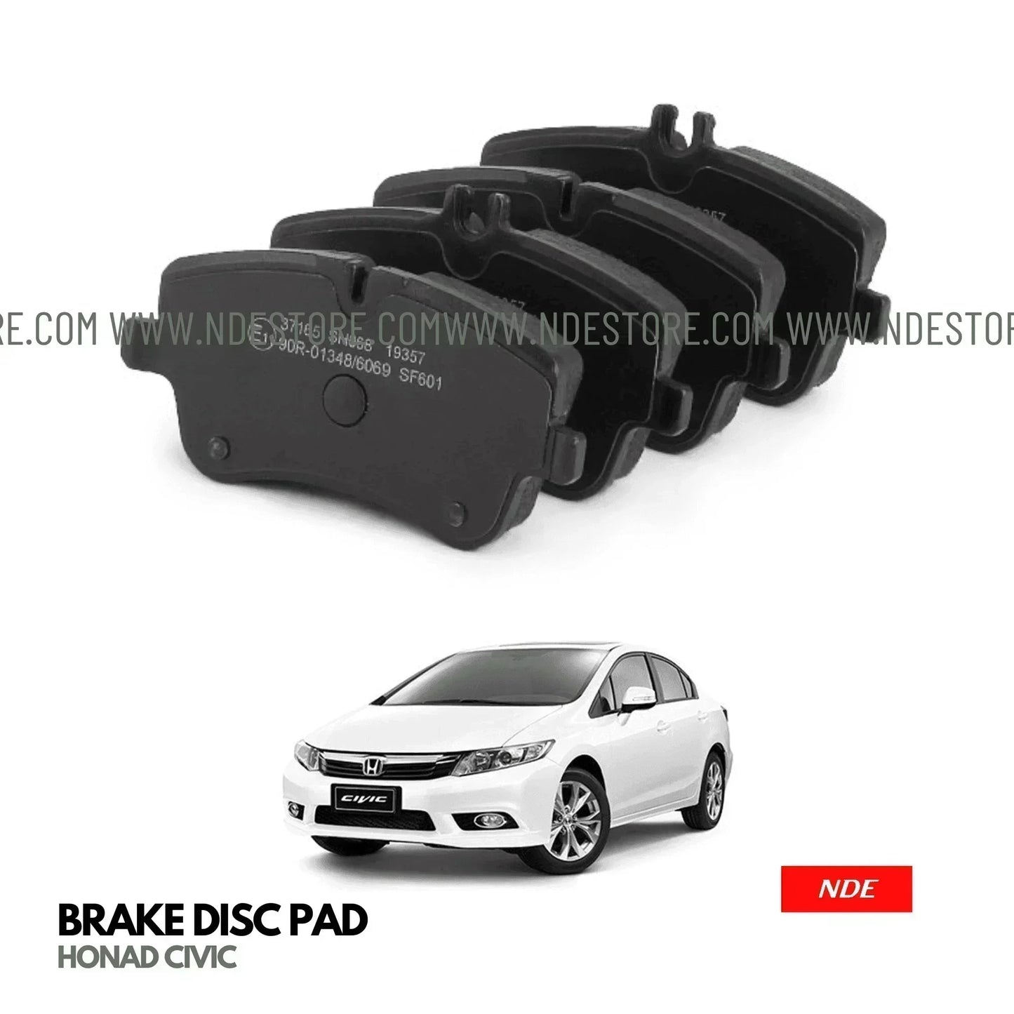 BRAKE DISC PAD SET REAR MK JAPAN FOR HONDA CIVIC (2012-2016) - ndestore.com