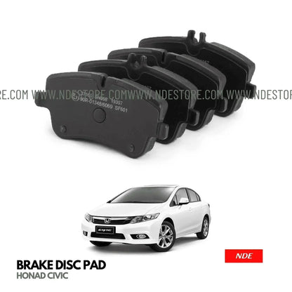 BRAKE DISC PAD SET REAR MK JAPAN FOR HONDA CIVIC (2012-2016) - ndestore.com