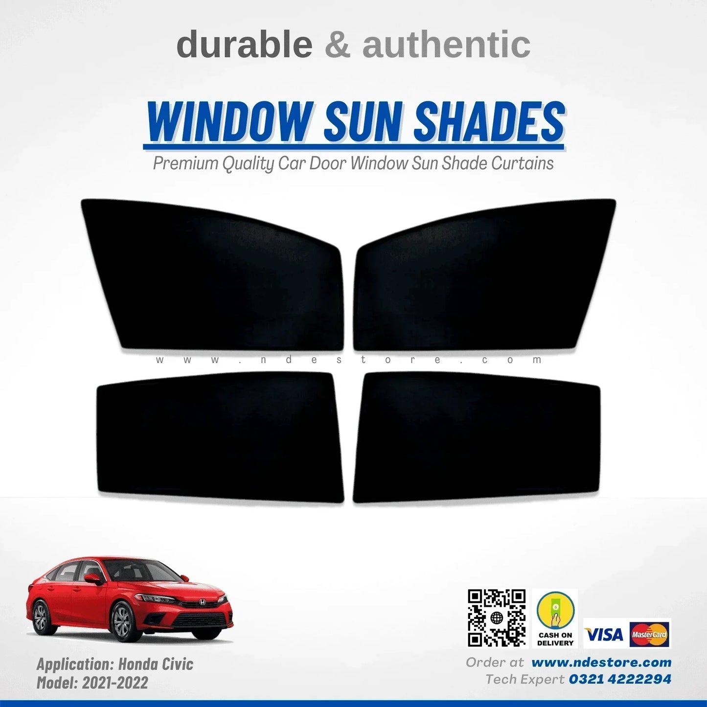 SUN SHADE PREMIUM QUALITY FOR HONDA CIVIC (2021-2025) - ndestore.com
