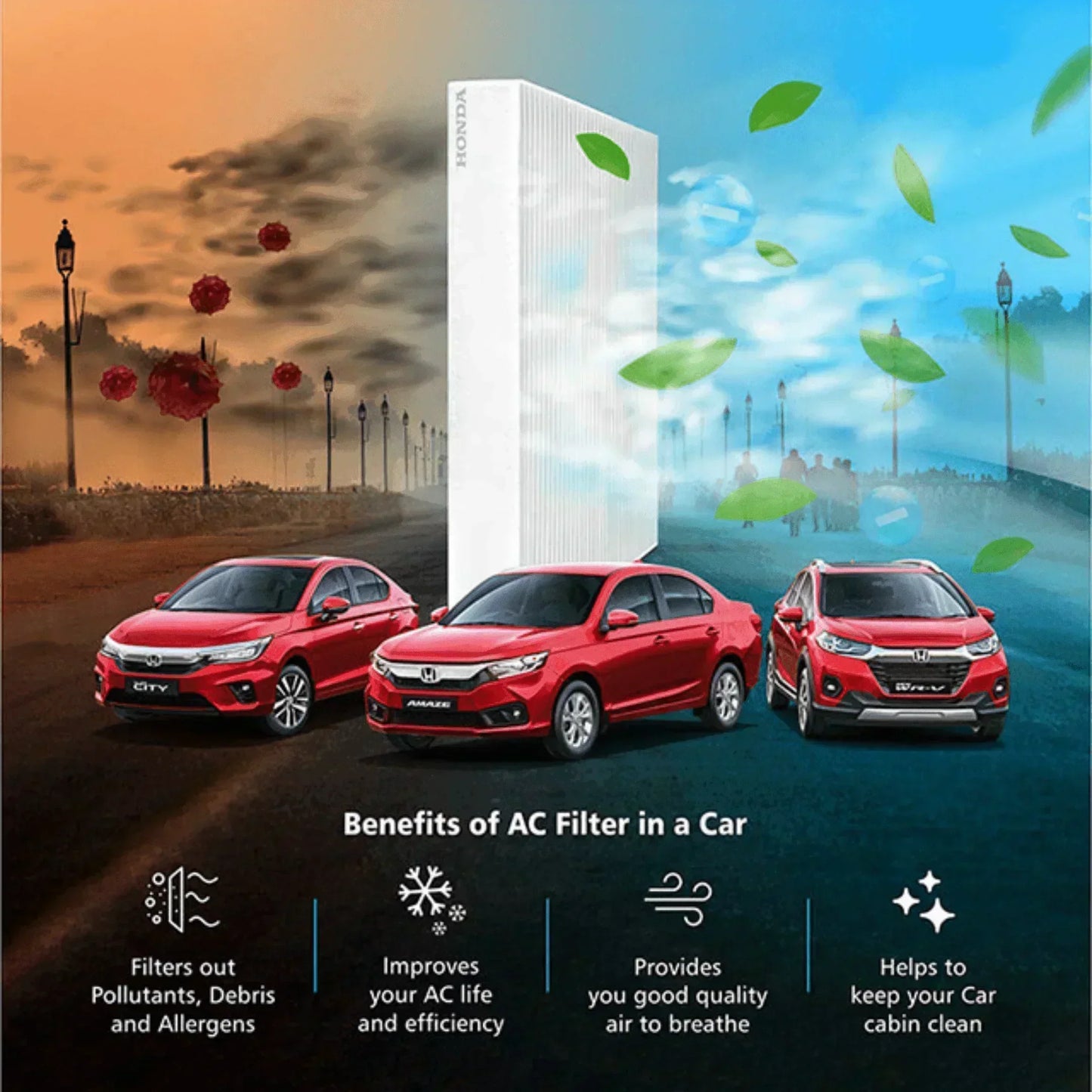 CABIN AIR FILTER AC FILTER GENUINE FOR HONDA CIVIC (2001-2006) - ndestore.com