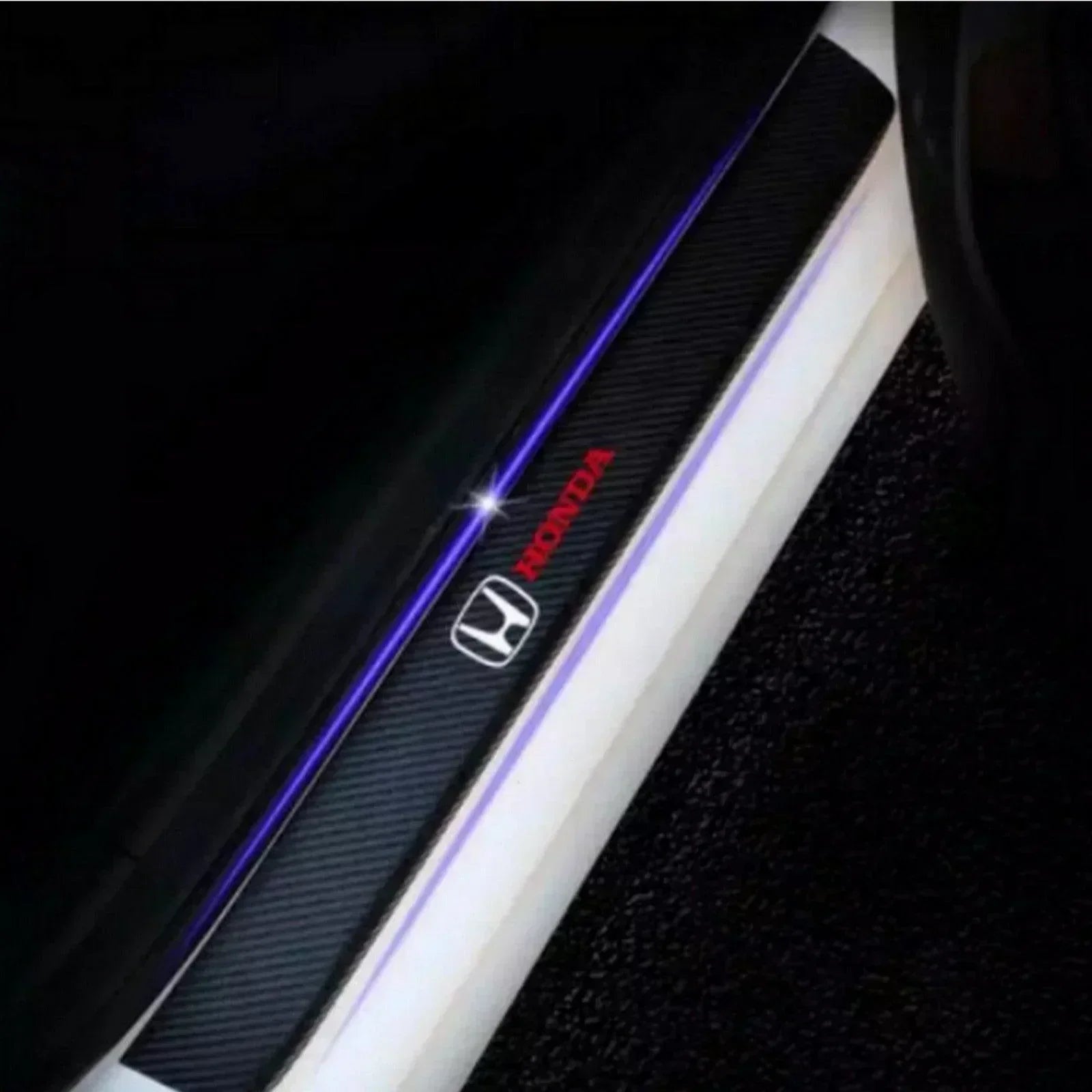 DOOR SILL AREA PROTECTION CARBON FIBER STICKER FOR HONDA - ndestore.com