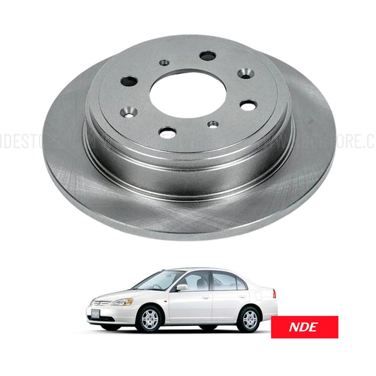 AM Autoparts Rear Solid Brake Rotor Set For 2002-2003 Honda Civic – 10-Year Warranty