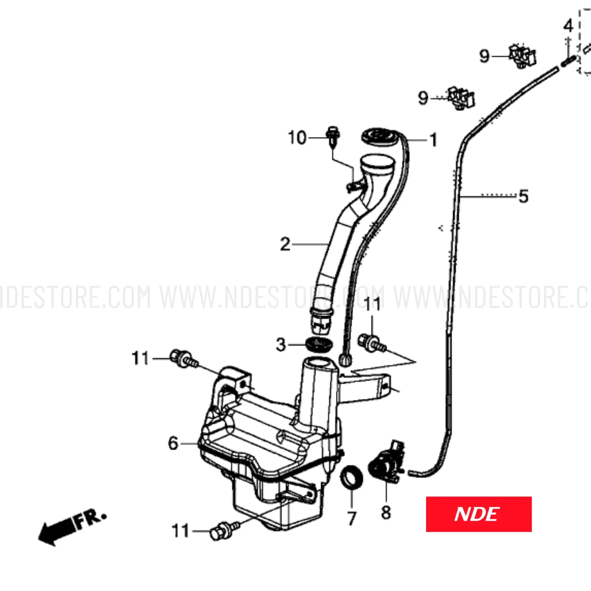 WINDSHIELD WASHER WIPER BOTTLE FOR HONDA CIVIC (2006-2012) - ndestore.com