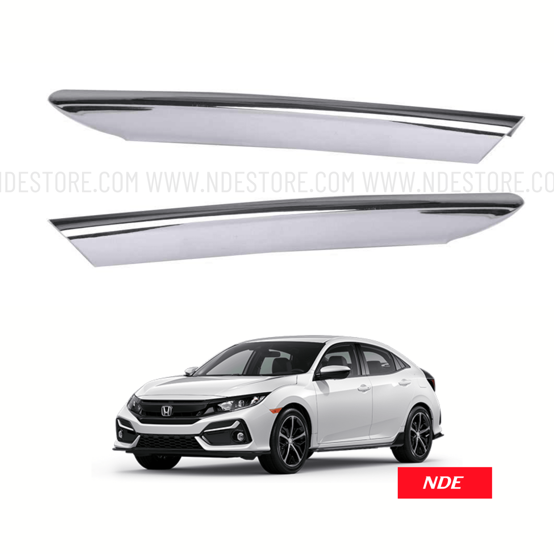 FOG LAMP CHROME MOLDING LOWER COVER FOR HONDA CIVIC (2016-2022) - ndestore.com